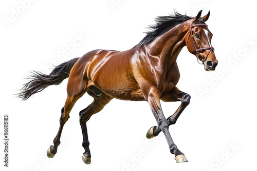 Beautiful Racehorse with Focused Eyes