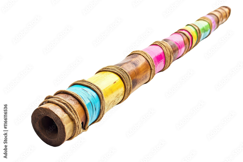 Colorful rainstick with intricate designs Colorful rainstick with intricate designs