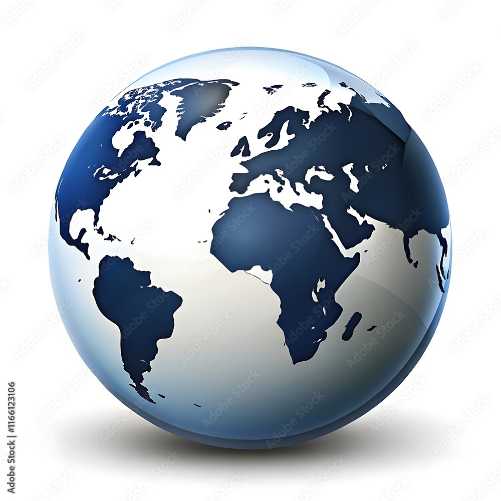 Fototapeta premium silhouette of earth on a white background