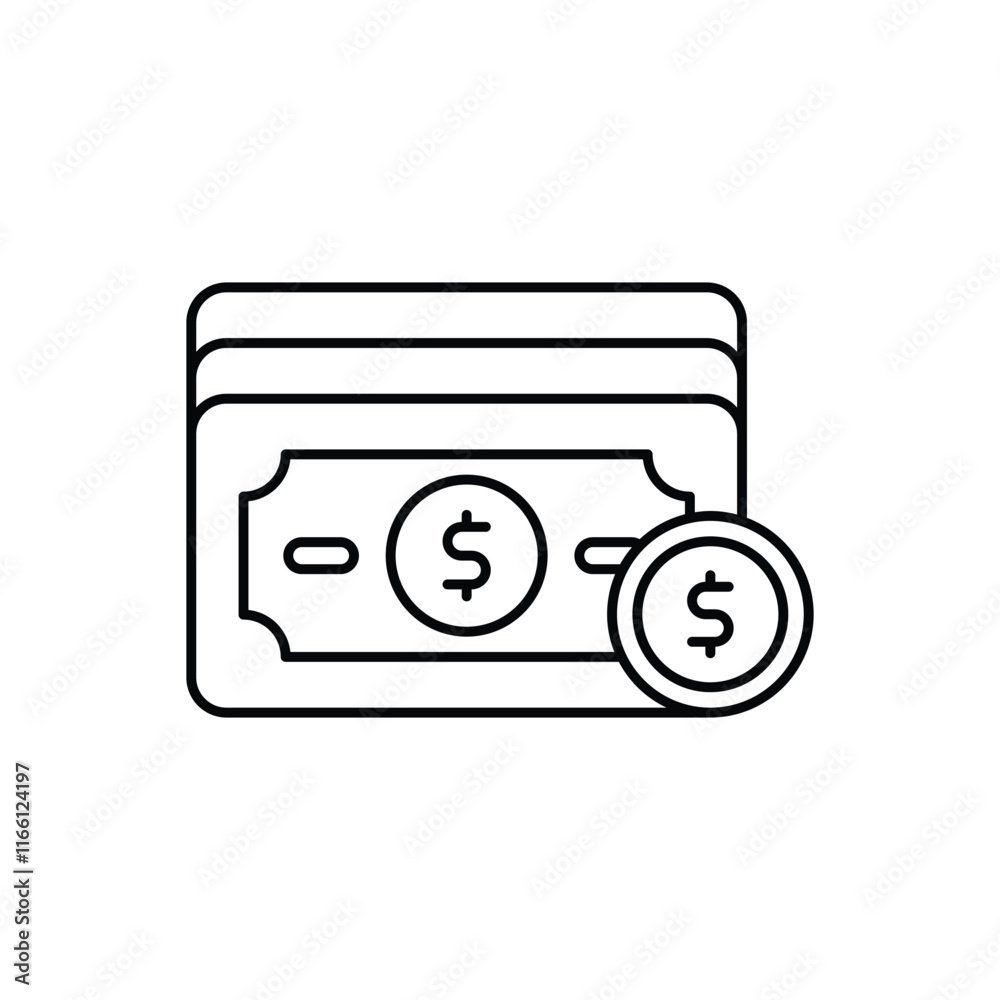 Cash Money vector icon Cash Money vector icon