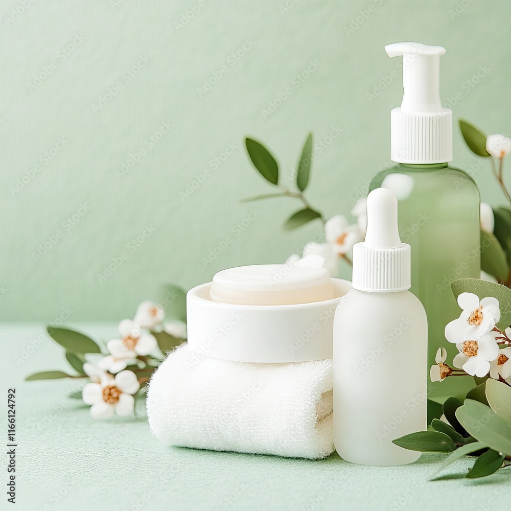 Close-up of baby skincare products with natural ingredients, postnatal care, gentle care