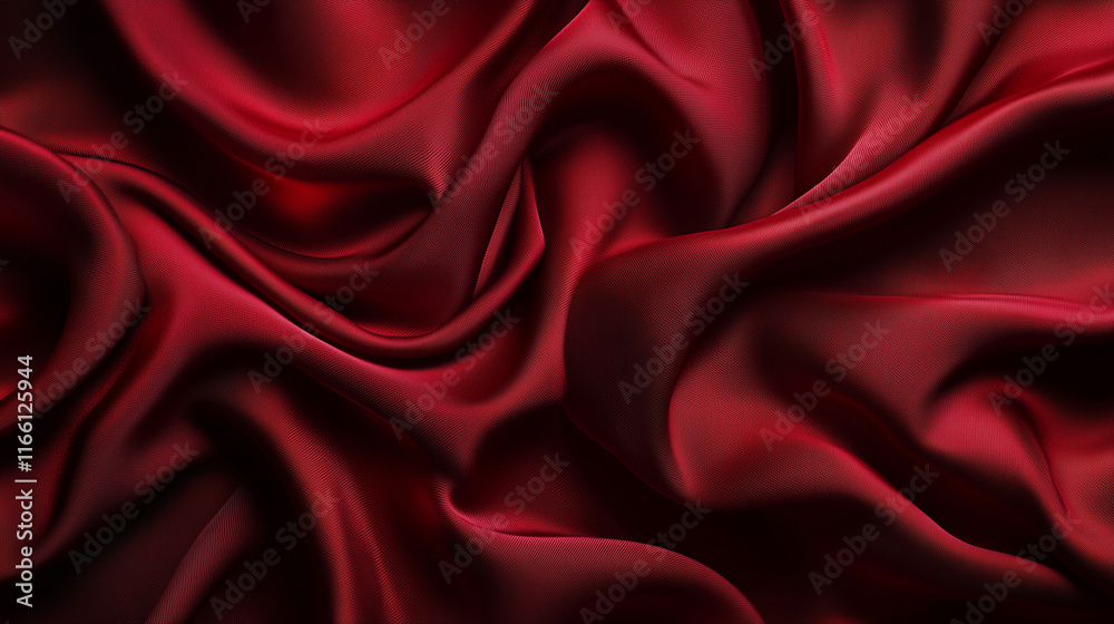 Obraz premium 고급스러운 레드 매끄러운 섬유 발렌타인 부드러운 소제 실크
