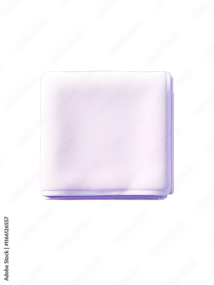 Plain White Cotton Towel Folded Neatly with Soft Texture Details on Transparent Background Plain White Cotton Towel Folded Neatly with Soft Texture Details on Transparent Background