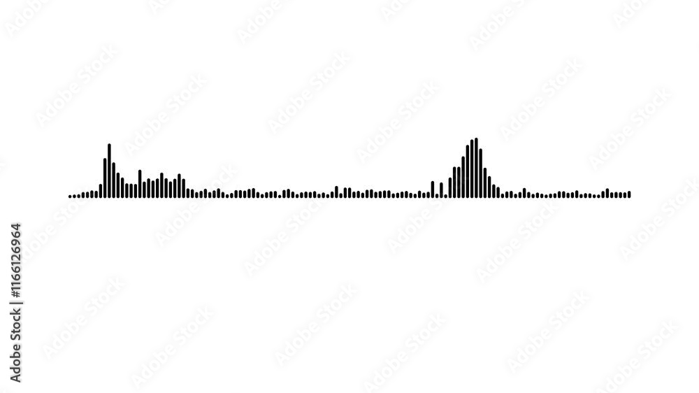 White audio waveform spectrum animation, 4k Moving bars Audio Equalizer ...