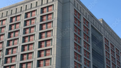 jail building exterior in metropolitan brooklyn new york city (detention center prison holding cell area) criminals crimes criminal commit felony state federal facility industry city sunset park