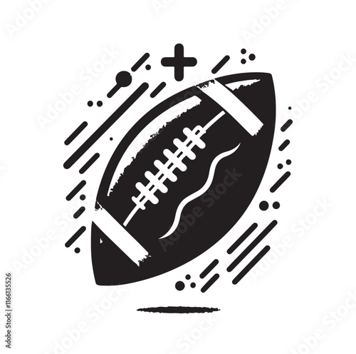 American football silhouette vector illustration