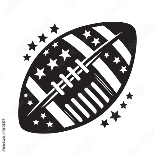 American football silhouette vector illustration