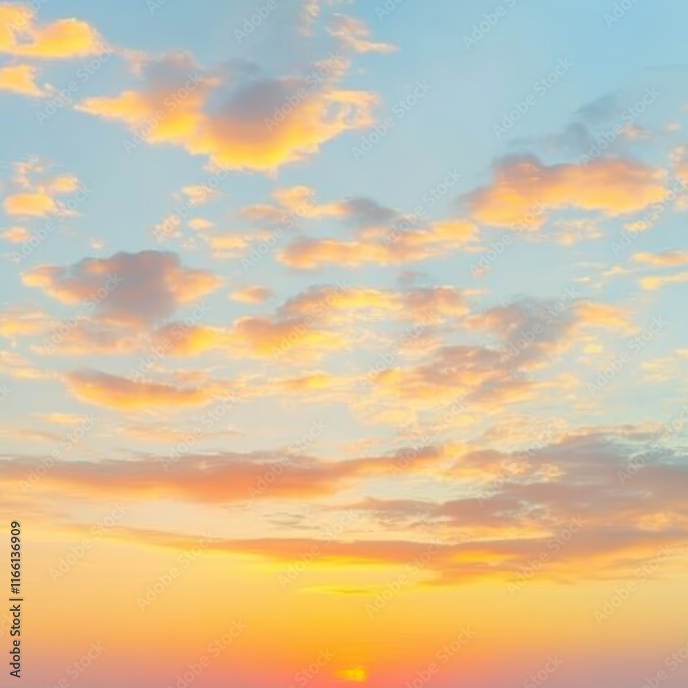 Vibrant Sunset Clouds Creating a Serene Atmosphere Over the Horizon During Golden Hour in a Peaceful Location Vibrant Sunset Clouds Creating a Serene Atmosphere Over the Horizon During Golden Hour in a Peaceful Location
