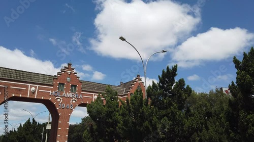 The entrance of Holambra city, Brazil