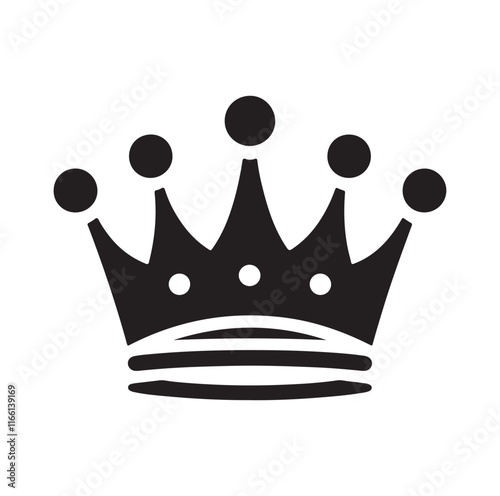 Kings crown icon silhouette vector illustration