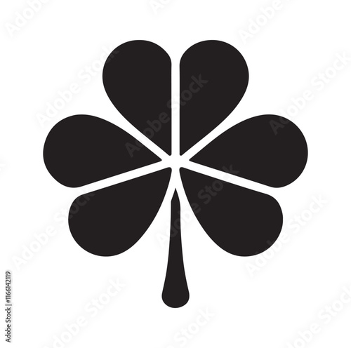 FOUR LEAF CLOVER silhouette vector illustration