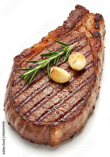 Grilled Steak with Rosemary and Garlic Delicious Food Photography