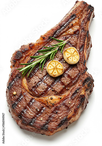Grilled Ribeye Steak Rosemary Garlic Food Photography