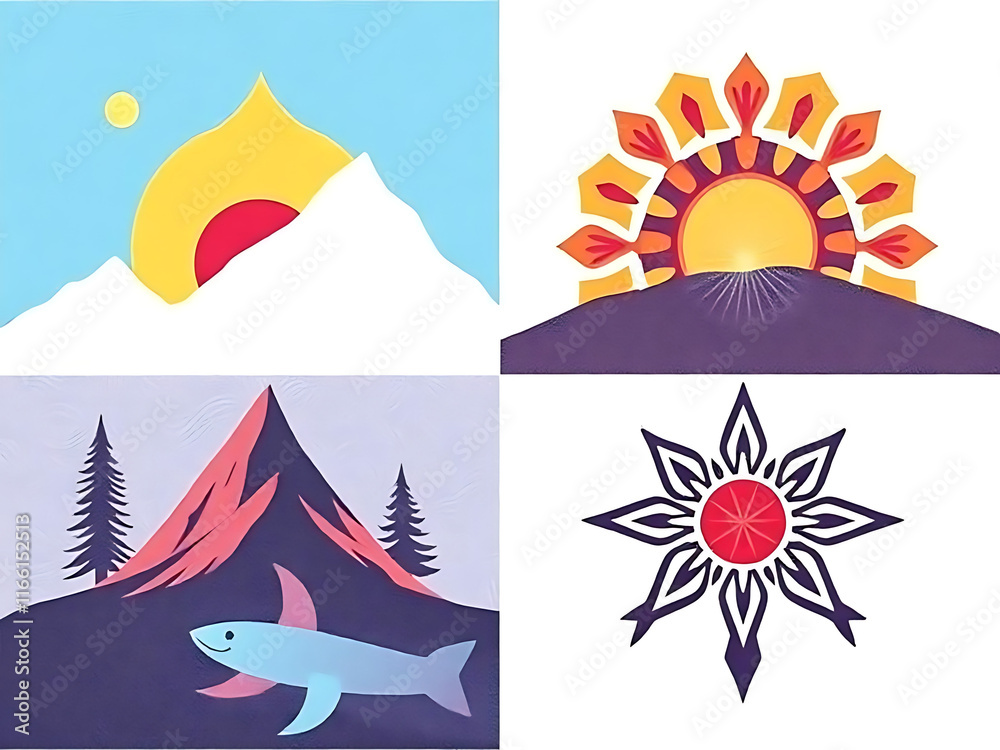 Obraz premium illustration of a set of icons