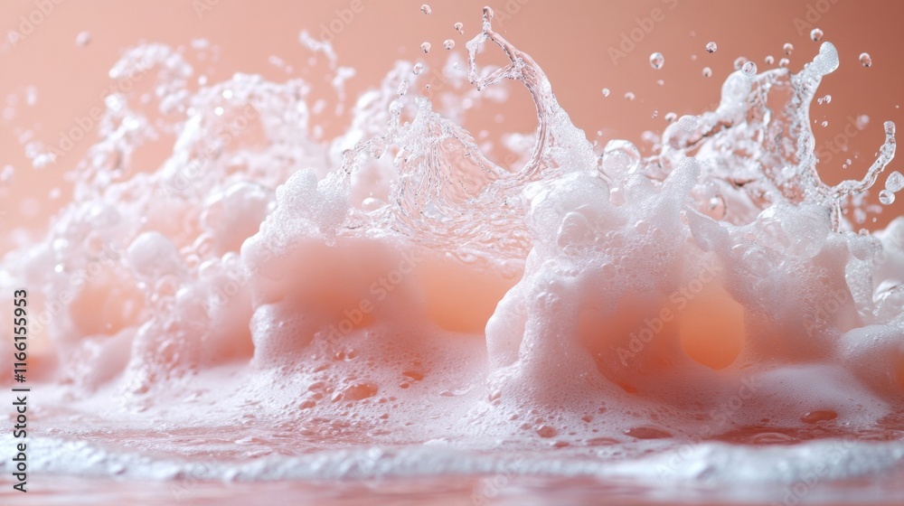 Fototapeta premium Splashes of milk and orange segments in motion