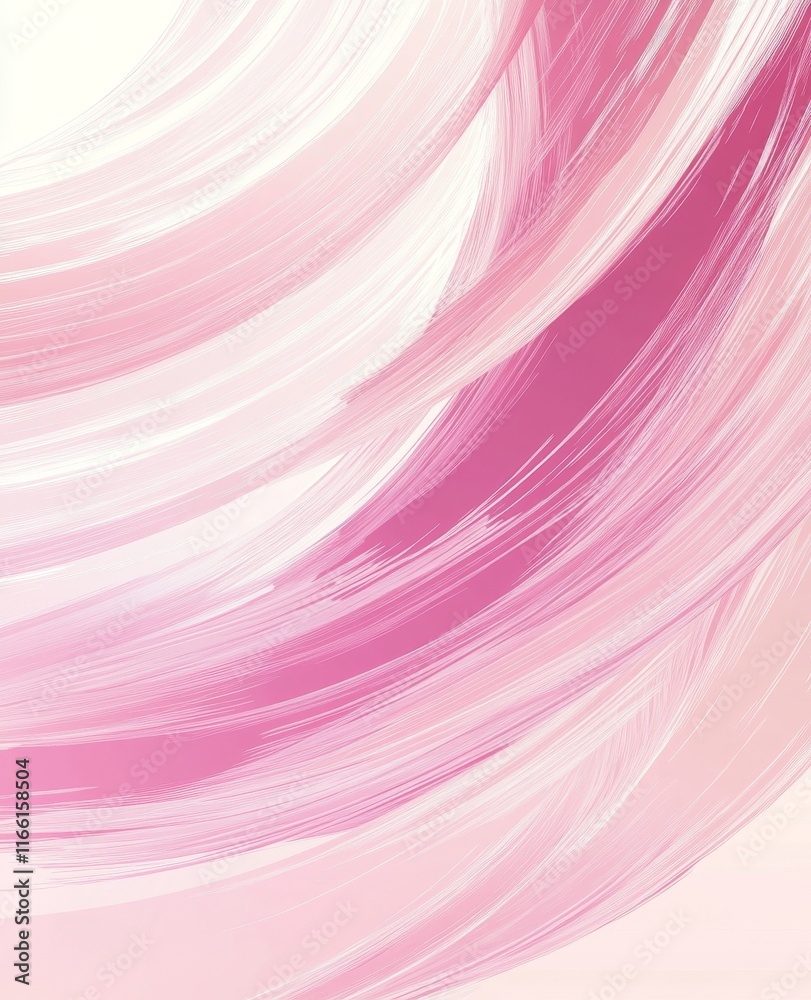 Fototapeta premium Abstract Pink Brush Strokes Swirling Elegantly Across a Soft Background for a Modern Artistic Touch