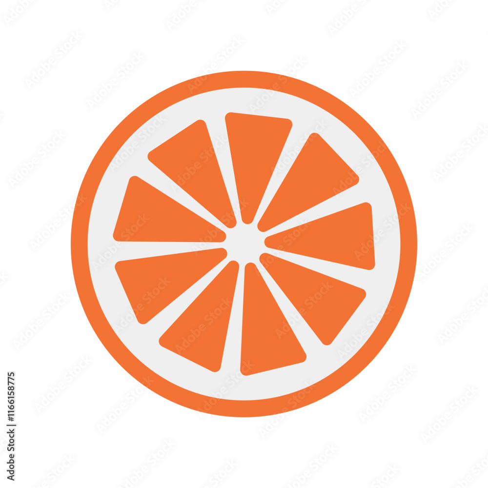 half orange clipart vector design half orange clipart vector design