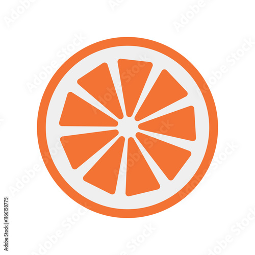 half orange clipart vector design