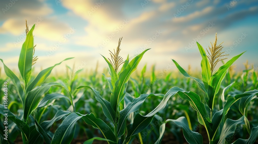 Obraz premium Realistic Farming Field with Overcast Lighting