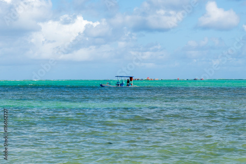 barco da praia da Ponta Verde em Maceió Alagoas Brasil photo