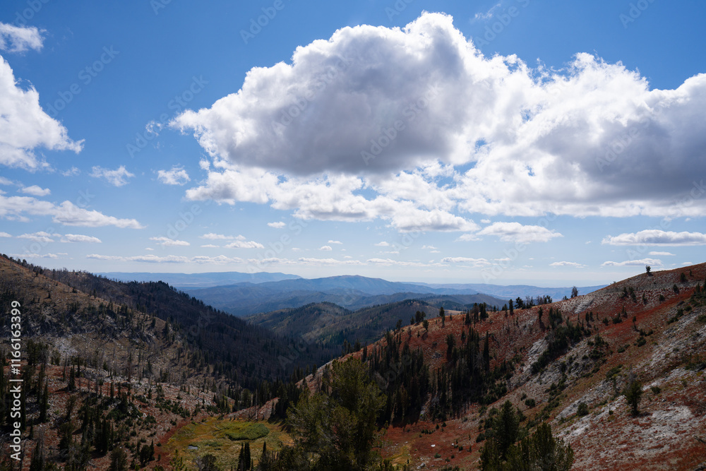 Naklejka premium Sawtooth Mountains ridge