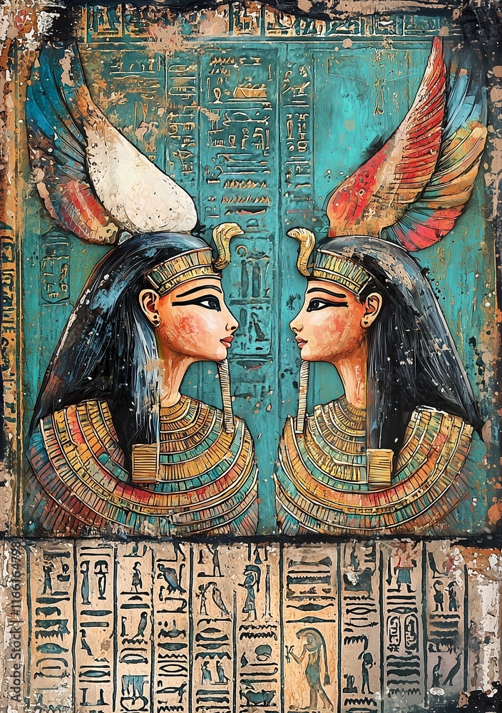 Naklejka premium Ancient Egypt Junk Journal Papers Printable Pyramid Shabby Chic Pages Paper Crafting