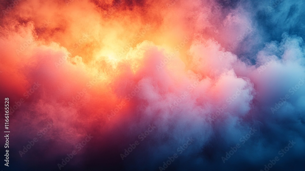 Fototapeta premium Colorful clouds glowing at twilight