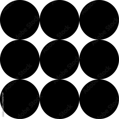 set of black and white balls