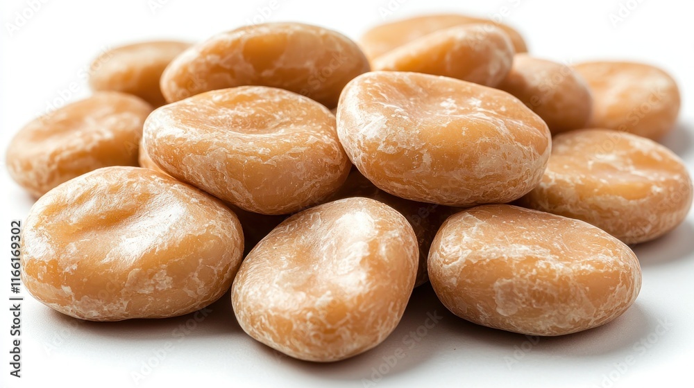 Sweet ginger candies isolated on white background. Sweet ginger candies isolated on white background.