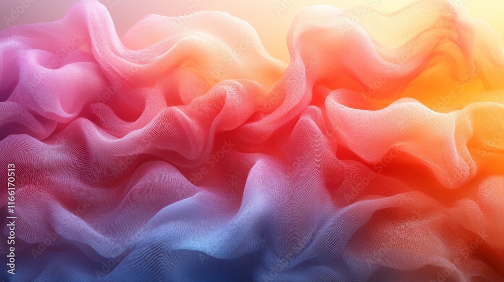 Obraz premium Swirling vibrant textures of pink and orange hues