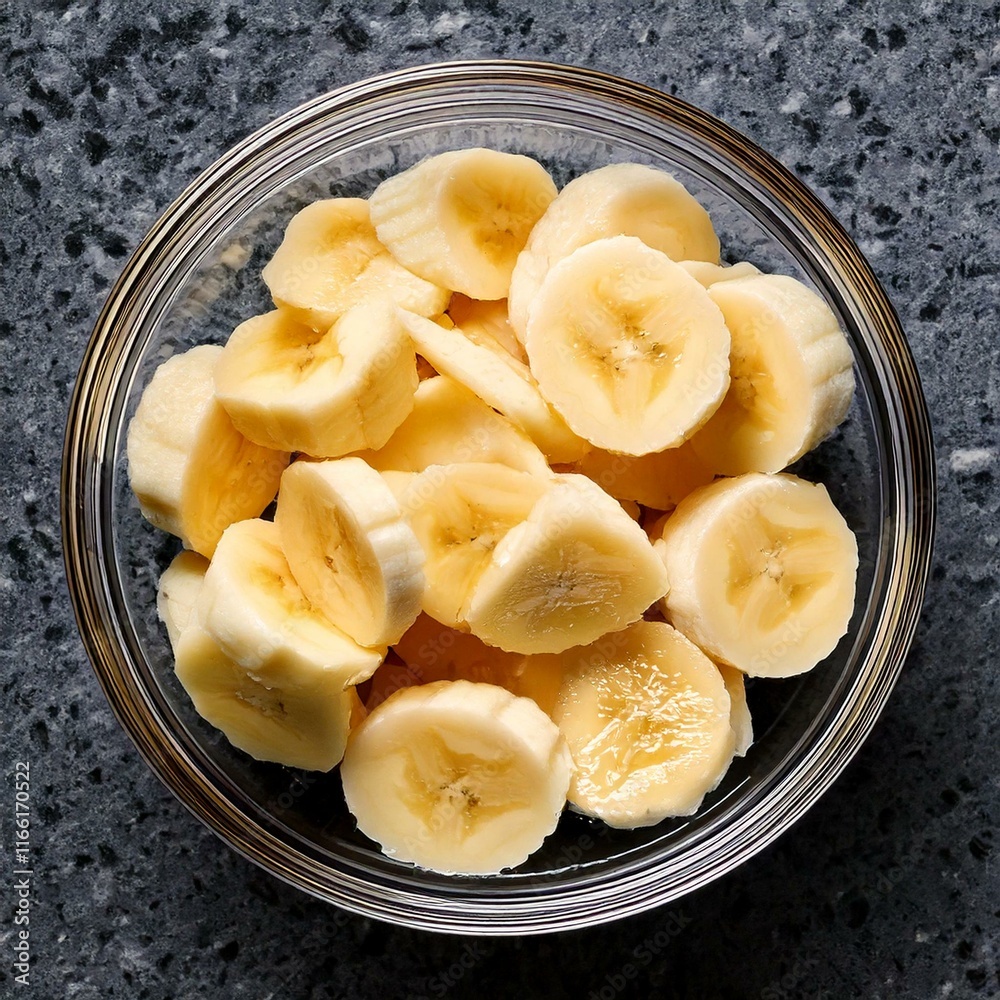 bowl of chopped banana