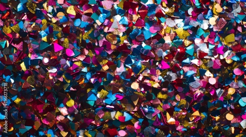 Colorful Collection of Glitter in Various Shapes Creates a Vibrant and Festive Atmosphere for Crafts and Decorations at a Playful Gathering