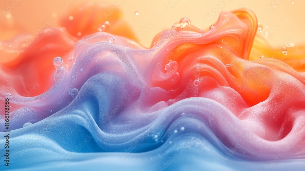 Flowing multicolored waves in a surreal design Flowing multicolored waves in a surreal design