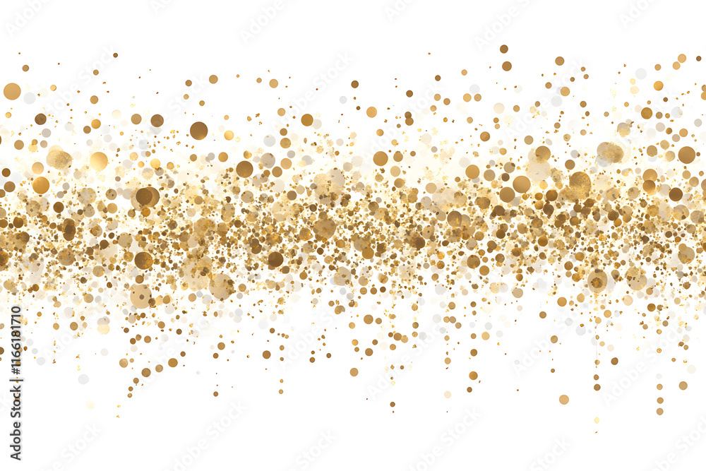 Beautiful golden glitter background with varying sizes of circles and dots for festive occasions Beautiful golden glitter background with varying sizes of circles and dots for festive occasions