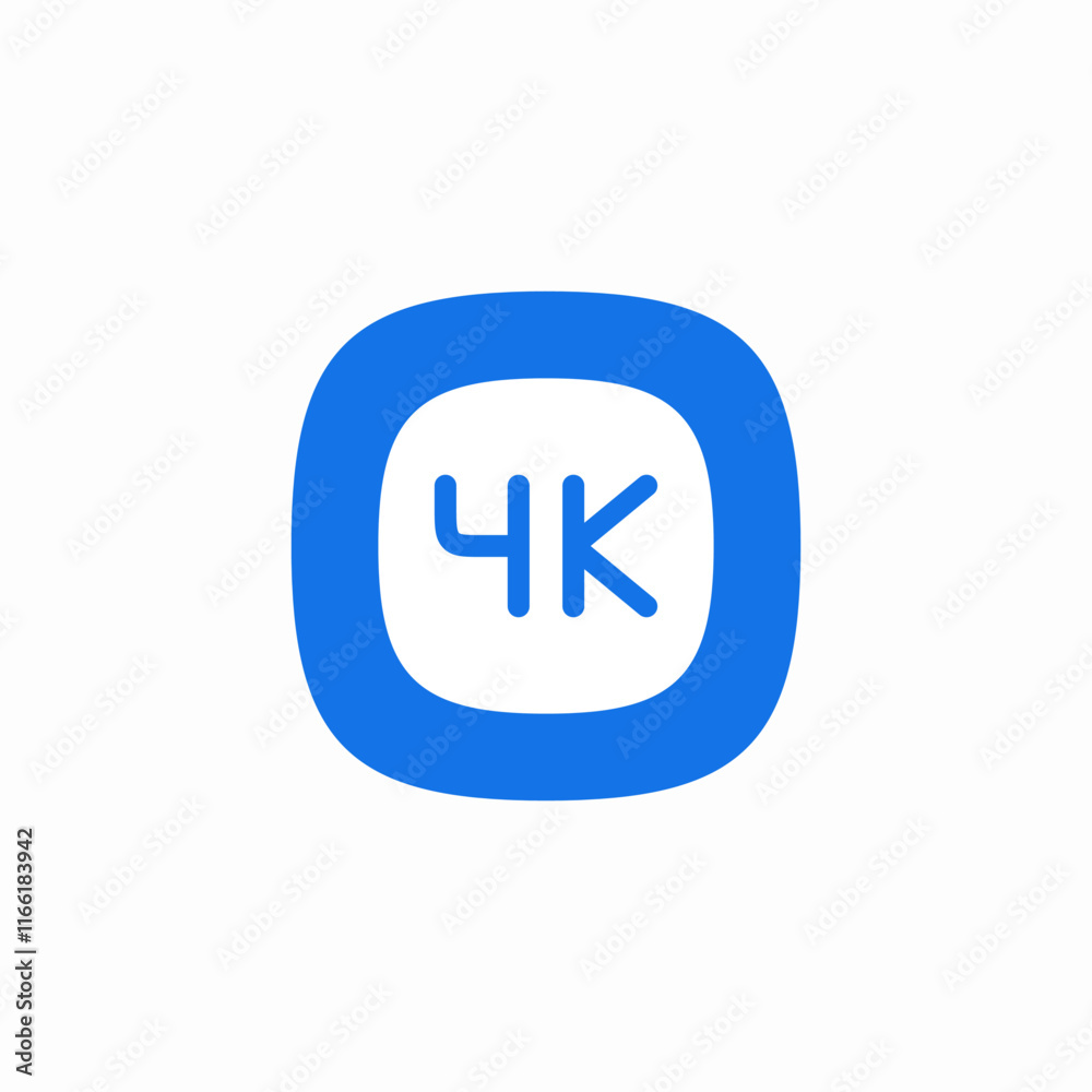 4k resolution quality icon sign vector 4k resolution quality icon sign vector