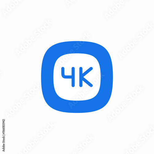 4k resolution quality icon sign vector