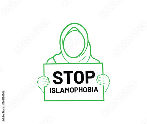 International Day To Combat Islamophobia vector illustration, Stop Islamophobia