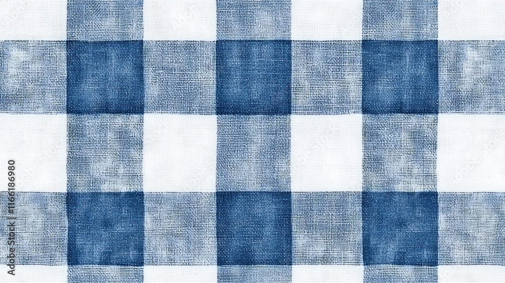 Blue and White Gingham Fabric Texture: A Seamless Pattern for Design Inspiration