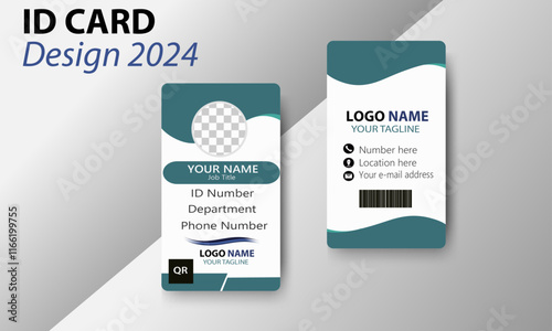 Modern & minimalist name card or ID nard design for corporate business With multiple color variations