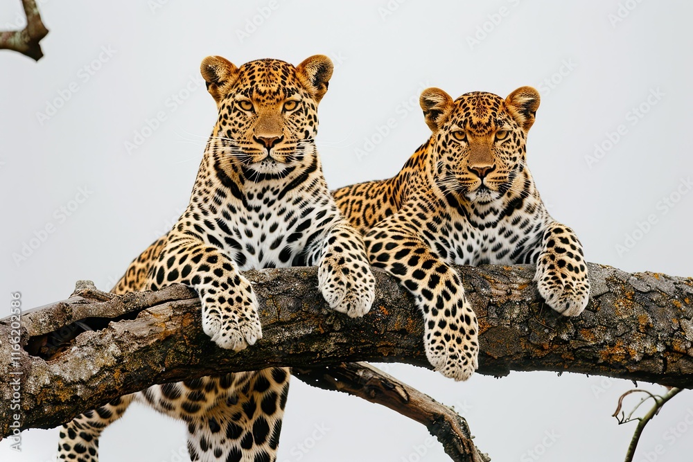 Naklejka premium Unique wild animals depicted on a gray background, ideal for creative artwork ideas.