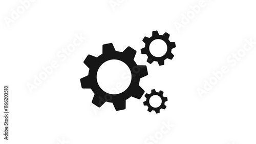 Rotating cog icon. Rotating Gear Animated icon on transparent background 4k. Cog wheel icon. Gear wheel icon. Gear setting icon