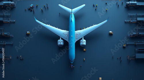 Massive factory floor showcasing aircraft assembly with workers and machinery during daylight hours