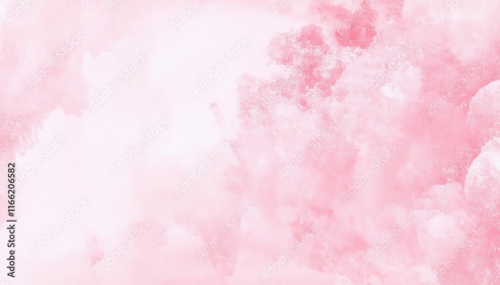 Fototapeta premium Soft Pink Watercolor Texture with Gentle Brush Strokes and Subtle Gradient Background for Creative Design Projects, Greeting Cards, Invitations, Posters, and Digital Art with Copy Space for Text