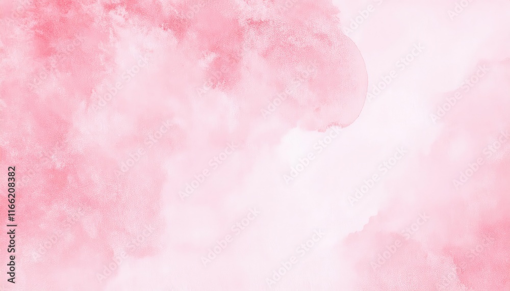 Fototapeta premium Soft Pink Watercolor Texture with Gentle Brush Strokes and Subtle Gradient Background for Creative Design Projects, Greeting Cards, Invitations, Posters, and Digital Art with Copy Space for Text