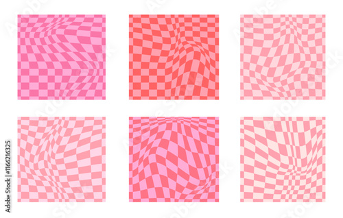 Psychedelic checkerboard poster