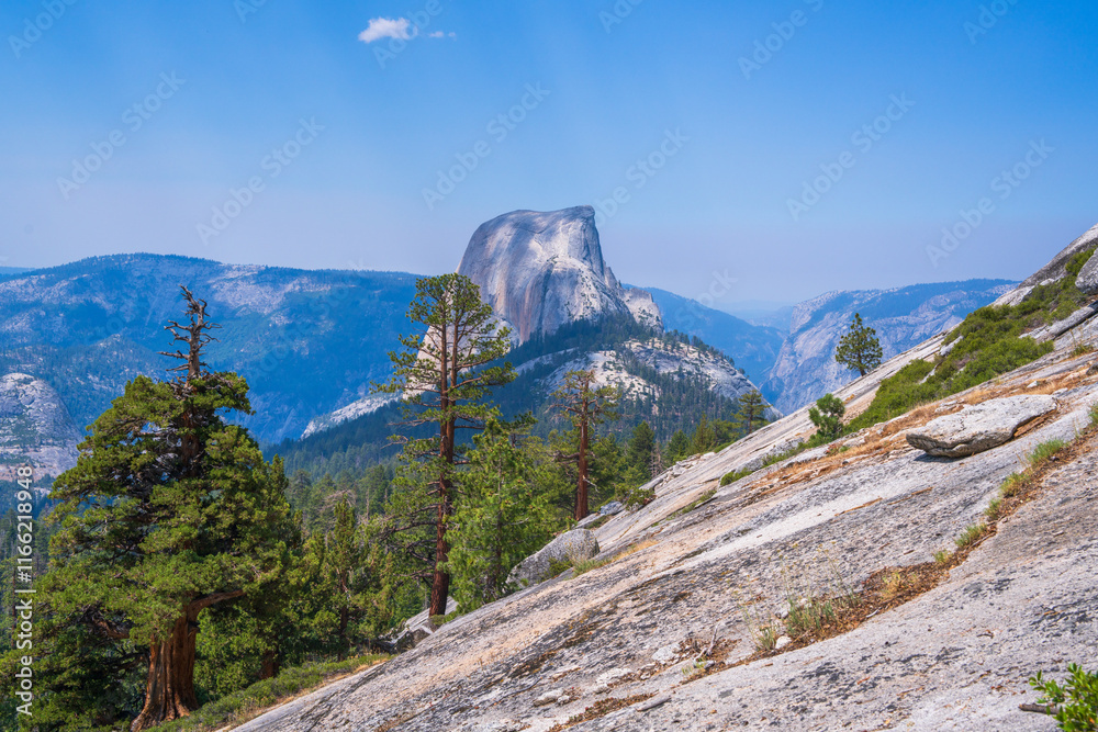 hiking to clouds rest in yosemite, california, usa