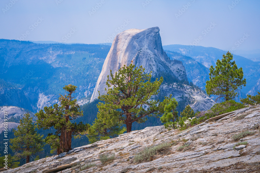hiking to clouds rest in yosemite, california, usa