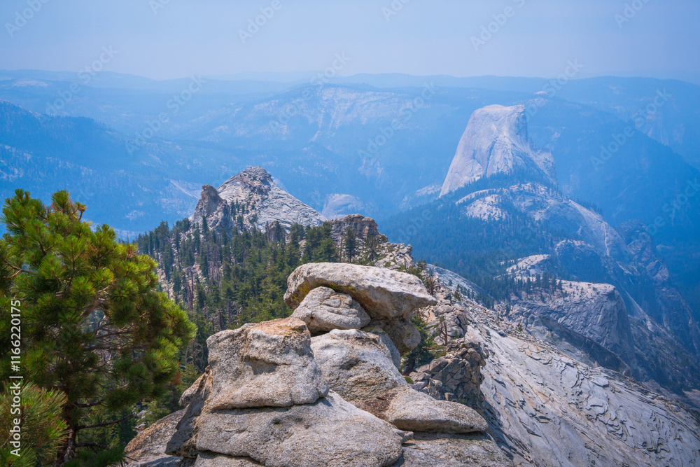 hiking to clouds rest in yosemite, california, usa