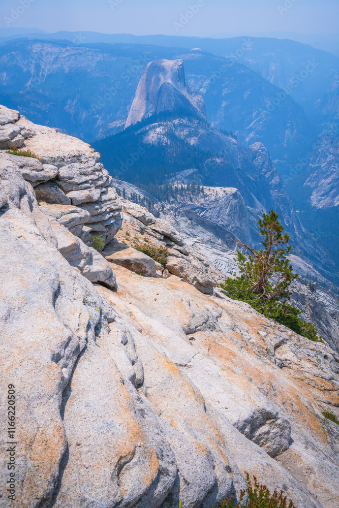 hiking to clouds rest in yosemite, california, usa