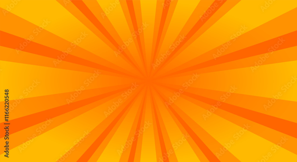 Sunburst orange strip background Sunburst orange strip background